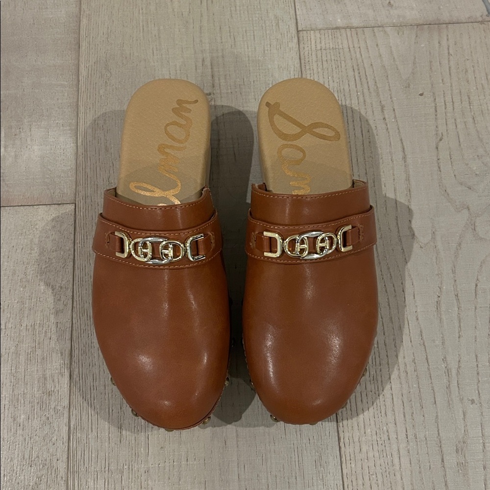 Sam Edelman KAYE CLOG Brown Cognac  Size 7.5